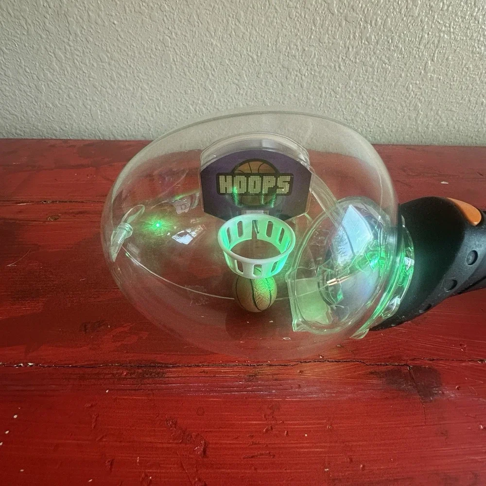 Vintage Can You Imagine Hoops Handheld Basketball Game Dual Clear Dome Toy Works